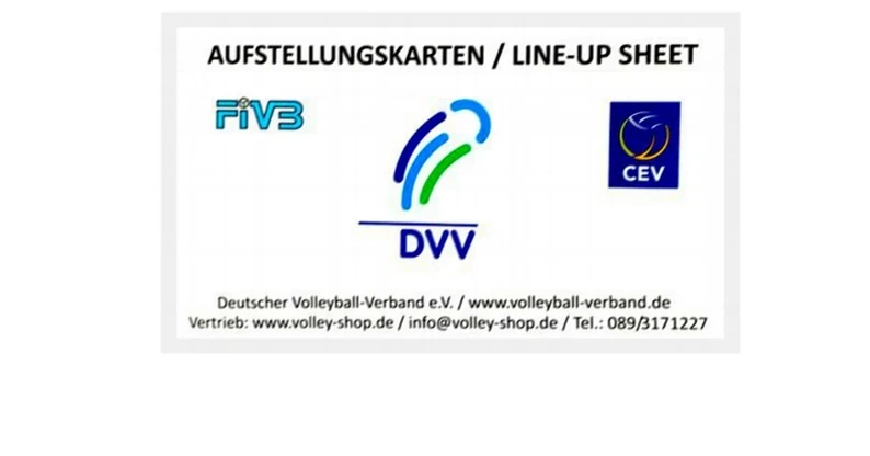 Aufstellungskarten-FIVB